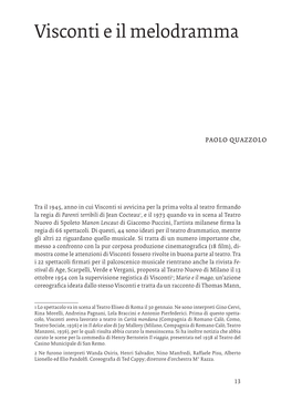 Luchino Visconti Oggi