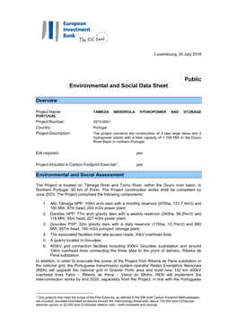 Environmental and Social Data Sheet