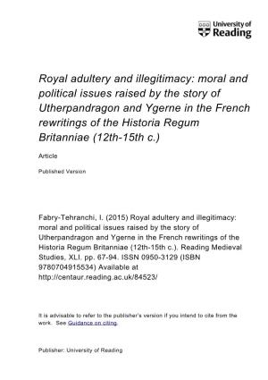 Royal Adultery and Illegitimacy