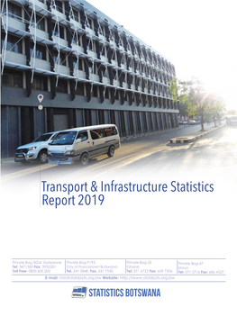 Transport & Infrastructure Statistics Report 2019