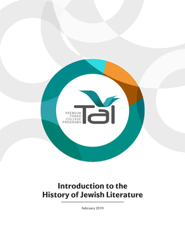 Introduction to the History of Jewish Literature