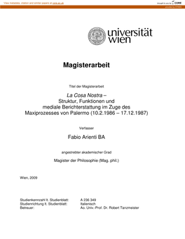 Magisterarbeit