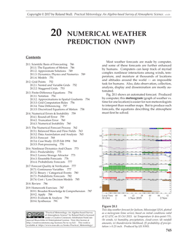 Chapter 20 Numerical Weather Prediction (NWP)