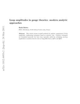 Loop Amplitudes in Gauge Theories: Modern Analytic Approaches 2