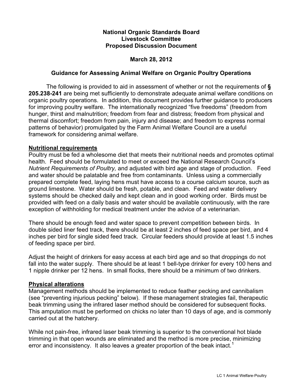 Guidance for Assessing Animal Welfare on Organic Sheep Operations