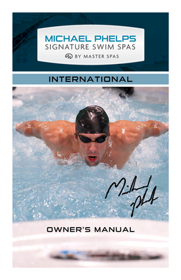 2016 Michael Phelps Swim Spa Owners Manual International