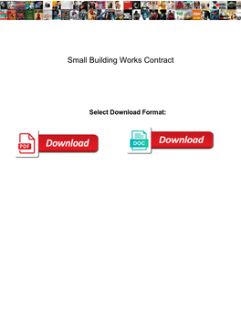 Small Building Works Contract