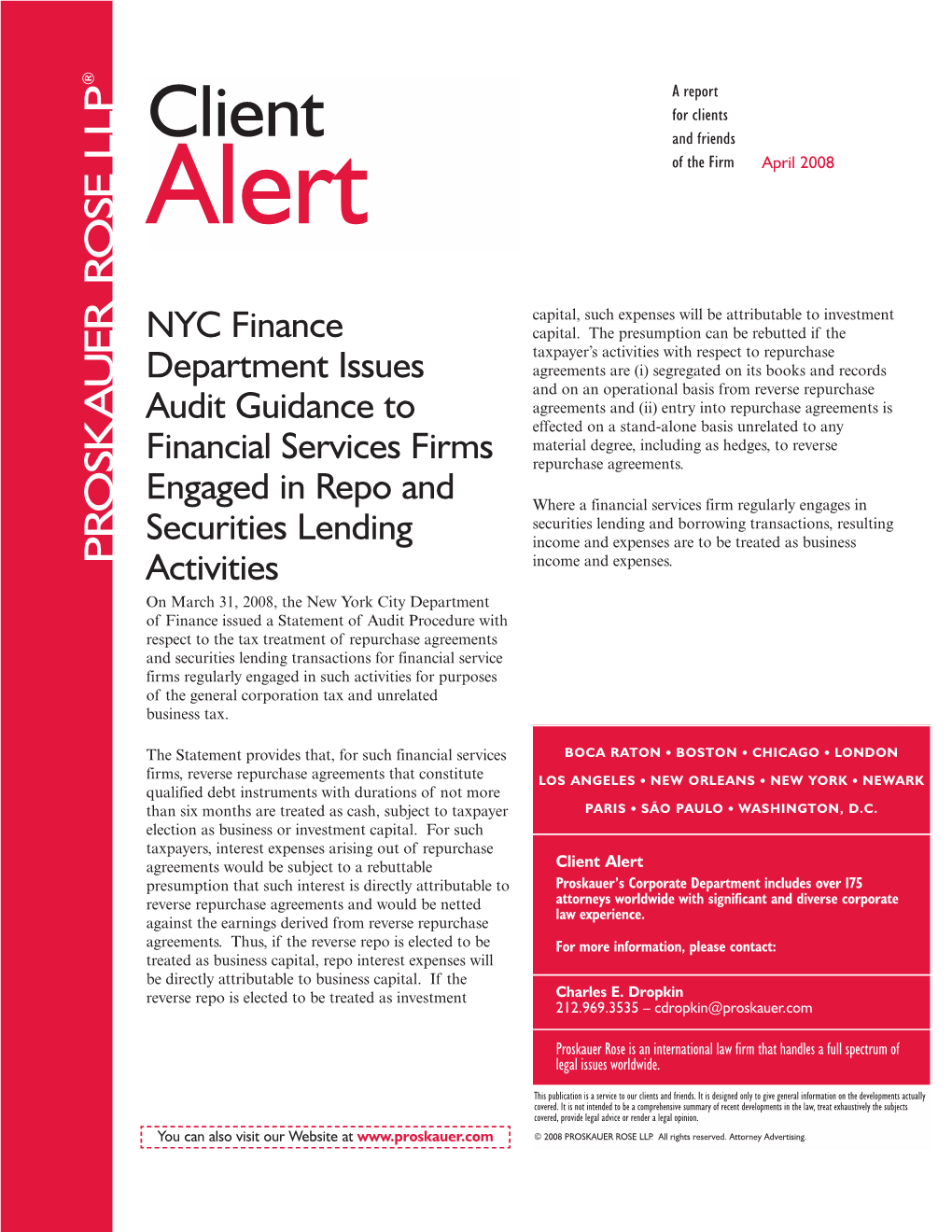 16157-042308-NYC Finance Department Issues Audit Guidance