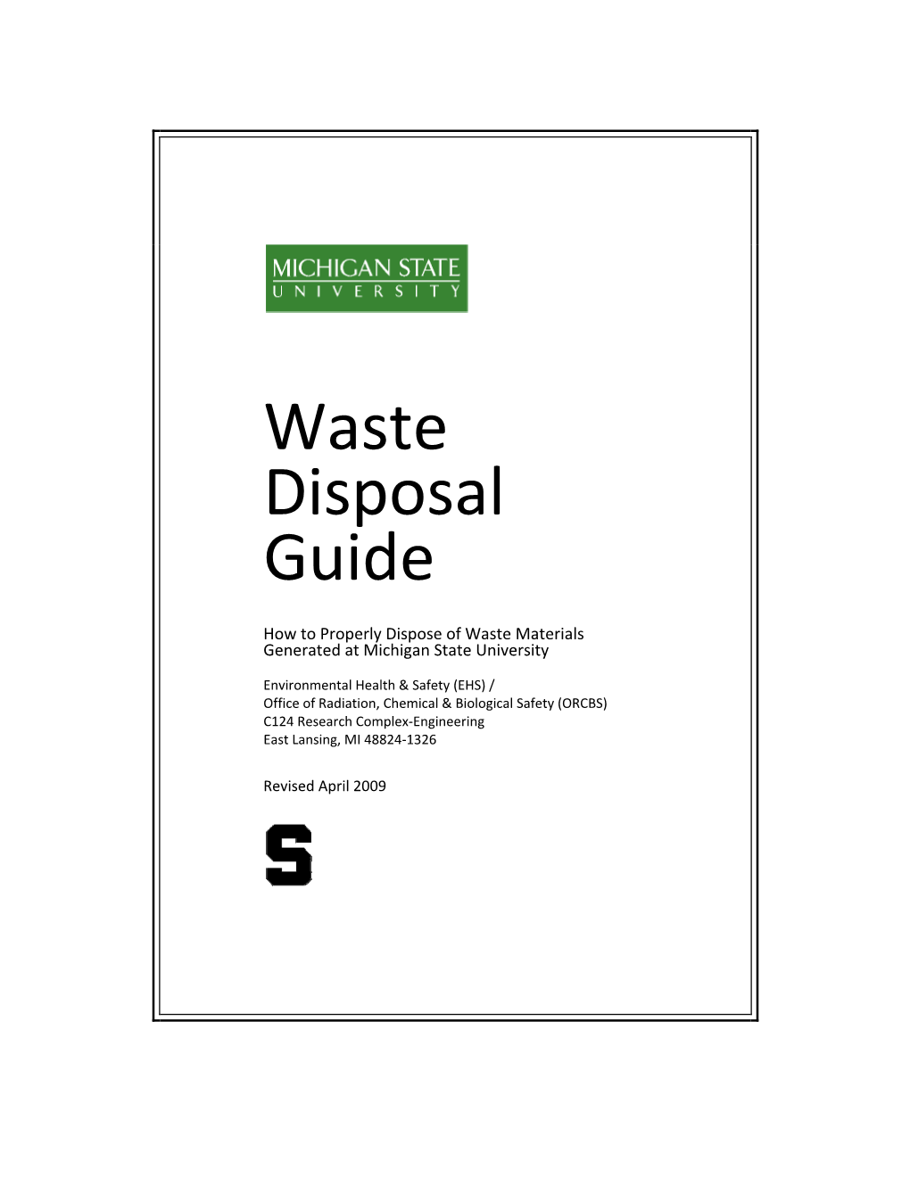 Waste Disposal Guide