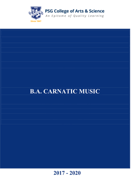 B.A. Carnatic Music