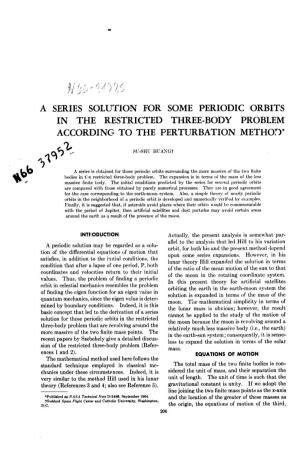 A Series Solution for Some Periodic Orbits in the Restricted Three-Body Problem According to the Perturbation Method*