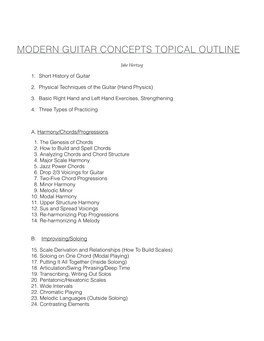 JH Modern Guitar Concepts