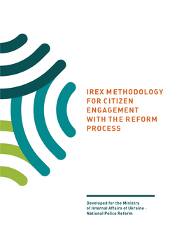 IREX Methodology for Citizen Engagement with the Reform Process
