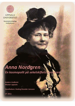 Anna Nordgren – En Kosmopolit På Sekelskiftets Konstscen