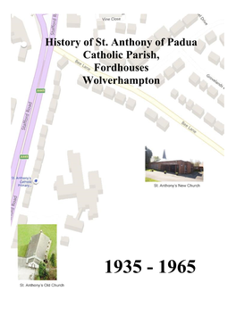 History of St. Anthony of Padua Catholic Parish, Fordhouses Wolverhampton