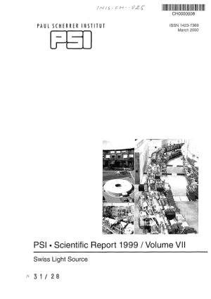 PSI • Scientific Report 1999 / Volume VII