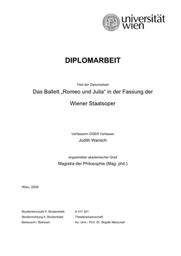 Diplomarbeit