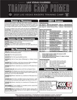 2021 Las Vegas Raiders Training Camp