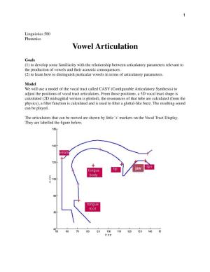 Vowel Articulation