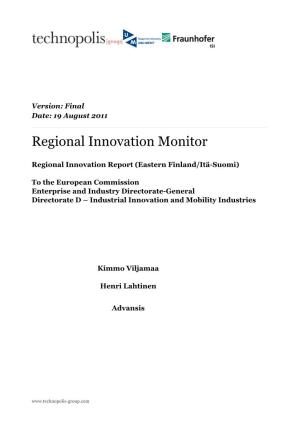 Ita-Suomi FI13 RIM Regional Innovation Report