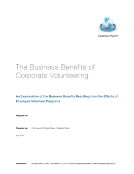 The Business Benefits of Corporate Volunteering