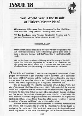 Was World War II the Result of Hitler's Master Plan?