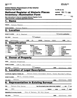 National Register of Historic Places Inventory—Nomination Form