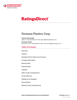 Formosa Plastics Corp
