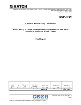 Survey of Design and Regulatory Requirements for New Small Reactors, Contract No