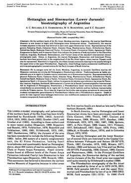 Hettangian and Sinemurian (Lower Jurassic) Biostratigraphy of Argentina