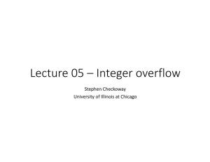 Integer Overflow