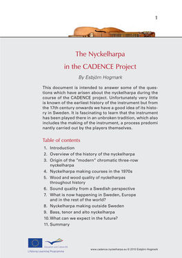 The Nyckelharpa in the CADENCE Project by Esbjörn Hogmark