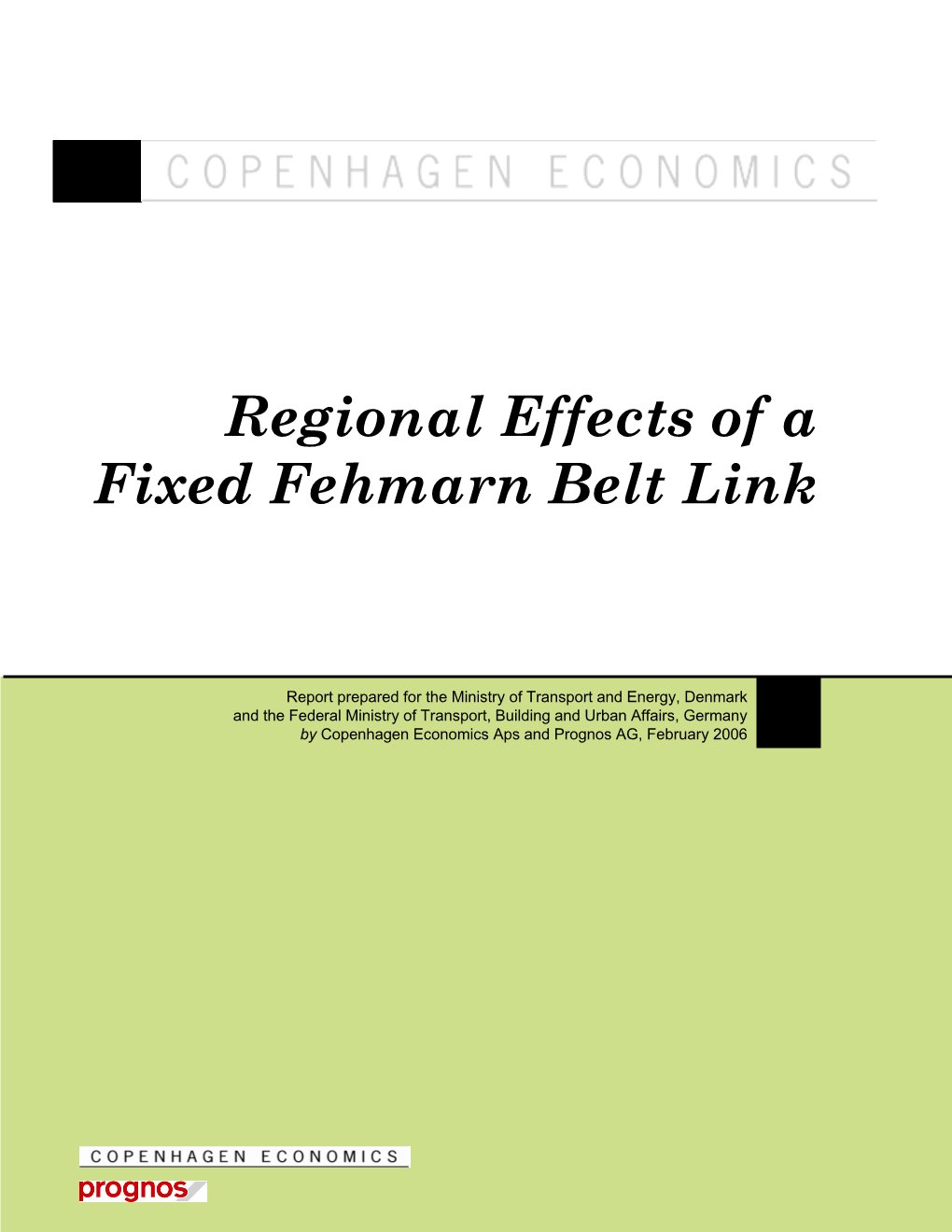 Regional Effects of a Fixed Fehmarn Belt Link