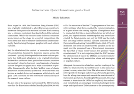 Introduction. Queer Eurovision, Post-Closet SQS 02/07 Mikko Tuhkanen