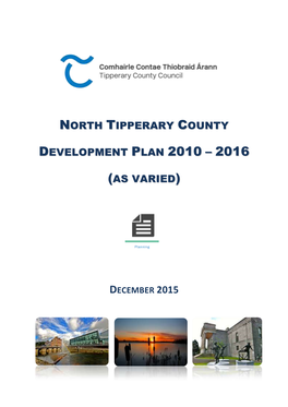 North Tipperary County Development Plan 2010 (As Varied) 2015