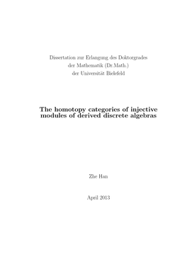 The Homotopy Categories of Injective Modules of Derived Discrete Algebras
