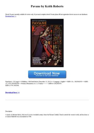 Pavane by Keith Roberts [Book]