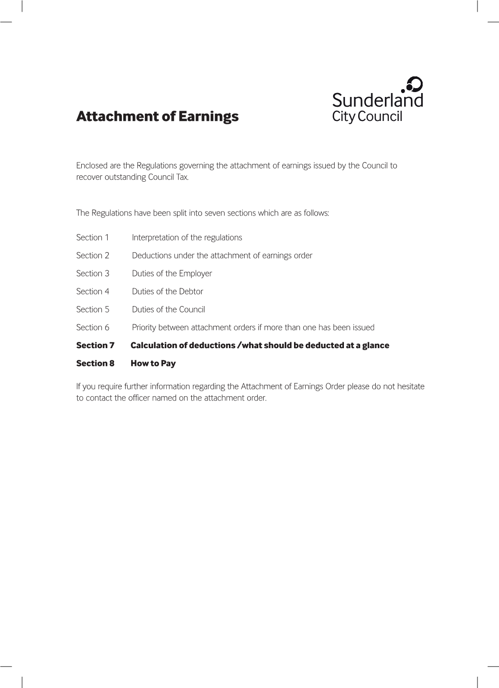 Attachment of Earnings