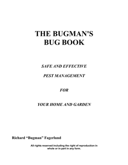 The Bugman's Bug Book