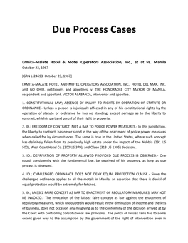 Due Process Cases