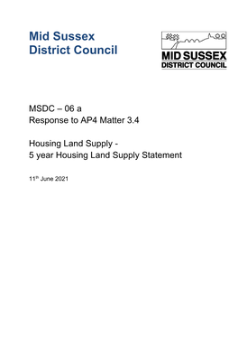 5 Year Housing Land Supply Statement