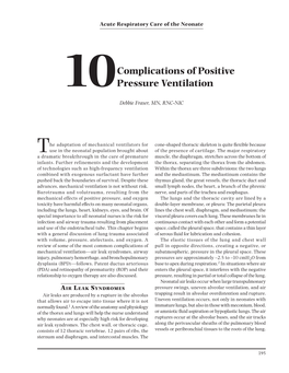 10Complications of Positive Pressure Ventilation