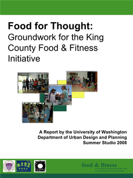 Groundwork for the King County Food and Fitness Initiative