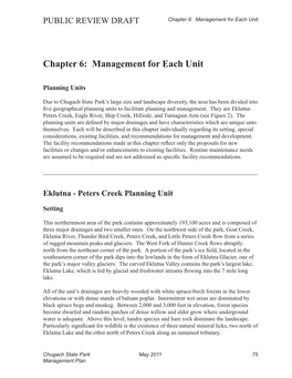 Chapter 6: Management for Each Unit