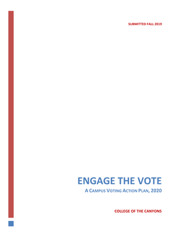 Engage the Vote Acampus Voting Action Plan,2020