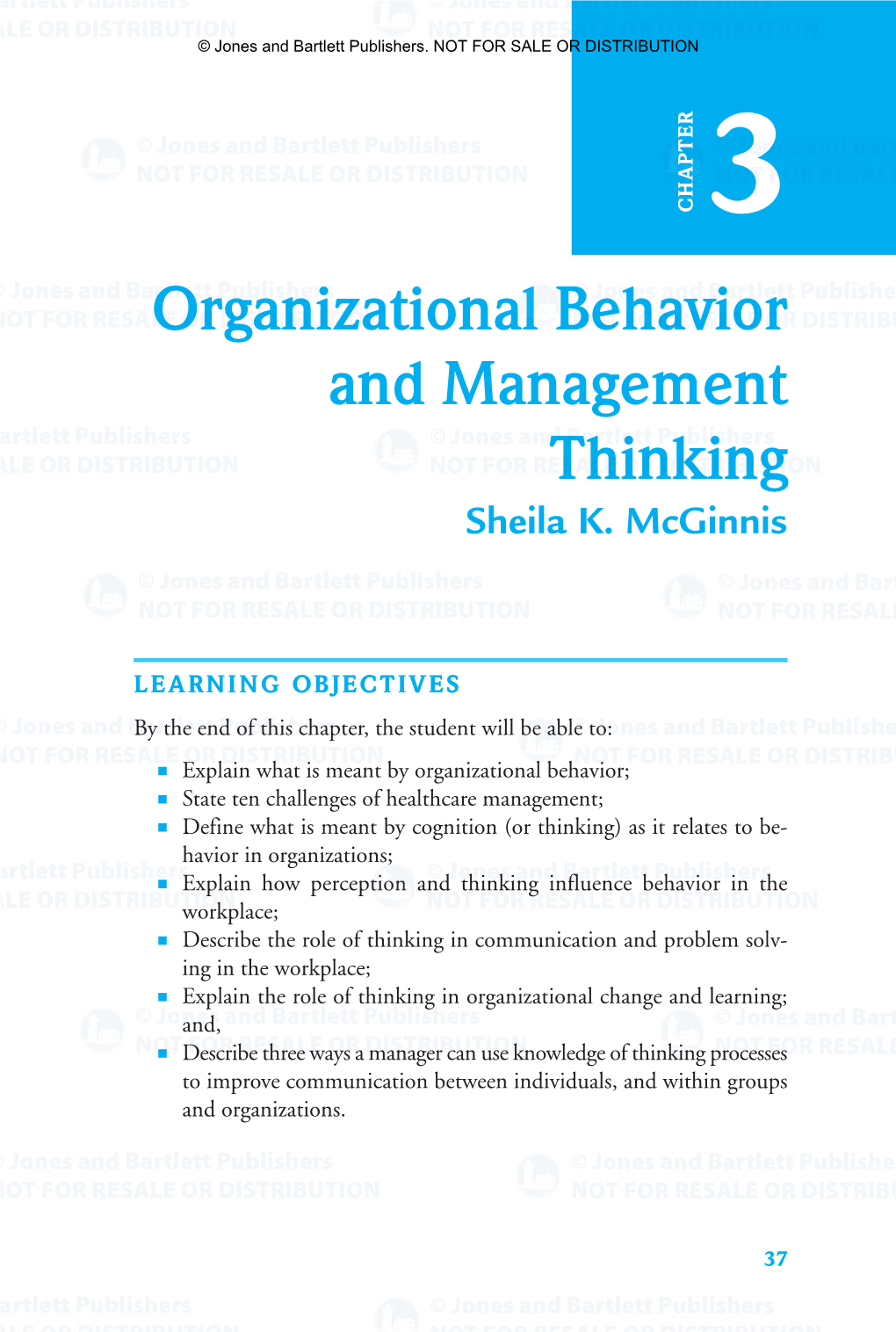 Organizational Behavior and Management Thinking Sheila K
