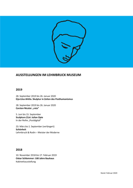 Ausstellungen Im Lehmbruck Museum
