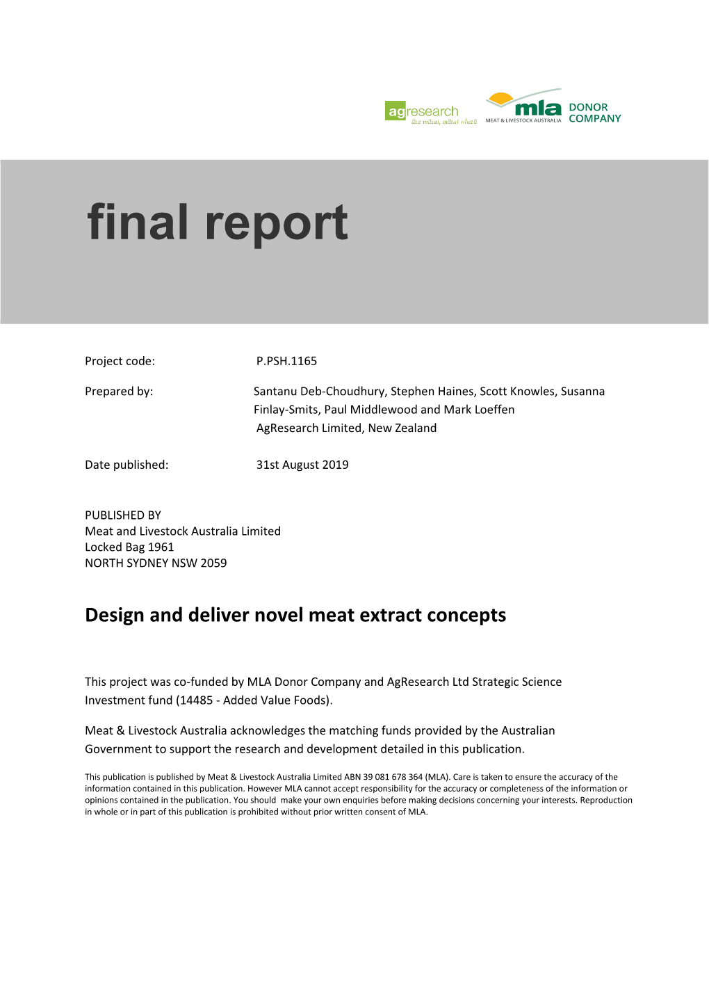 Design and Deliver Novel Meat Extract Concepts