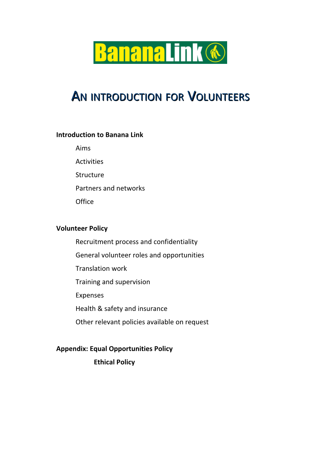 An Introduction for Volunteers