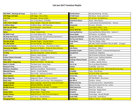 Cali Jam 2017 Tentative Playlist